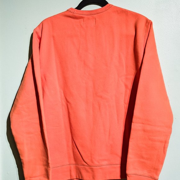 Lands End serious sweats fleece, flamingo orange, men's size medium - Picture 4 of 9